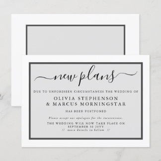 Anúncio de Evento Adiado Modernizado Novos Planos