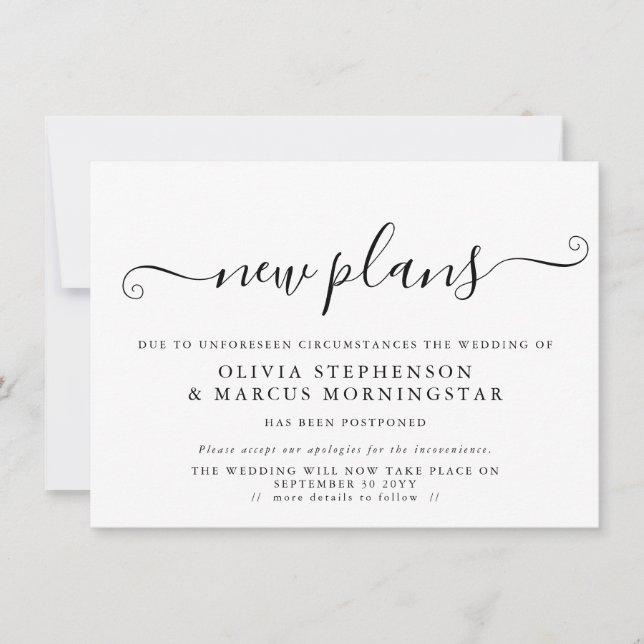 Anúncio de Evento Adiado Novos Planos (Frente)