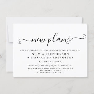 Anúncio de eventos adiado Novos planos