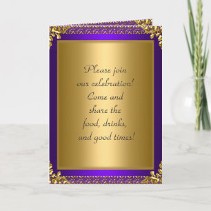 Anúncio de Festa de Aniversário Roxo