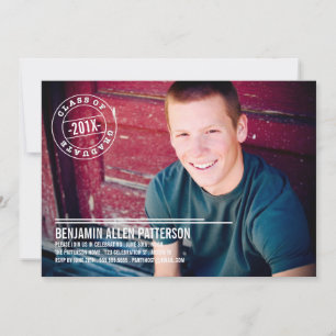 Anúncio de Festa de formatura de Foto do Carimbo 