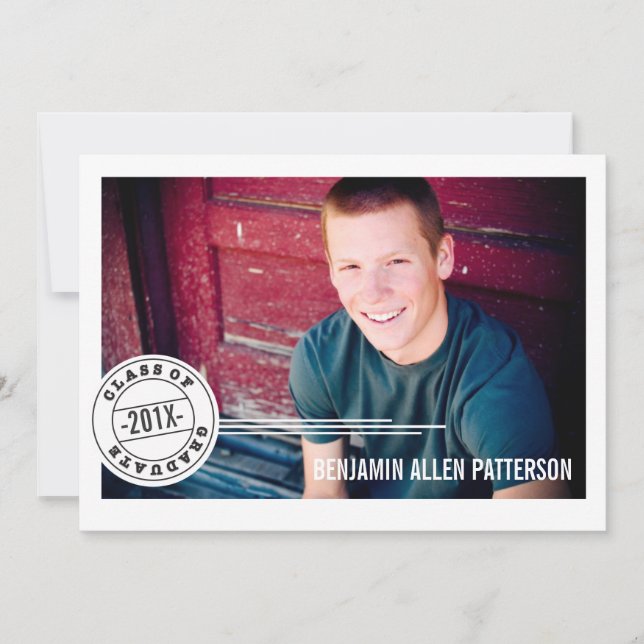 Anúncio de Festa de formatura de Foto do Carimbo M (Frente)