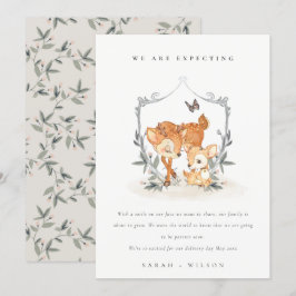 Anúncio de Festa Floral de Crest Mãe Bela Deer Faw