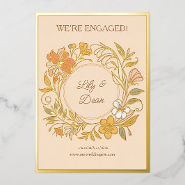 Anúncio de Folha Floral de Art Nouveau