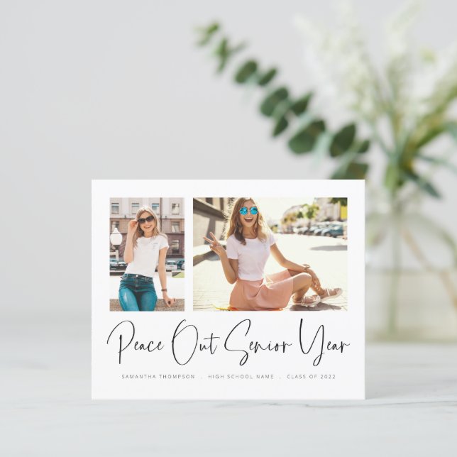 Anúncio de Formando 2 Fotos 2022 de Paz de Orçamen (Em pé/Frente)