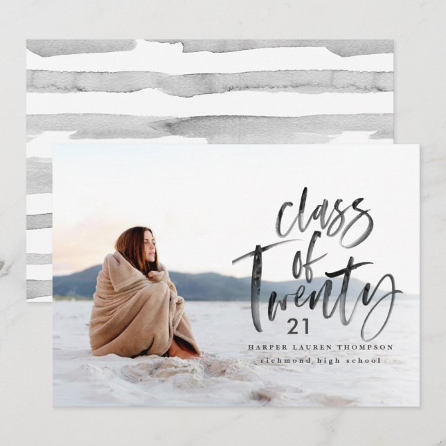 anúncio de formando da classe moderna de tipografi (Frente/Verso)