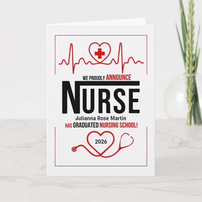 Anúncio de Formando da Escola de Enfermagem com No (Frente)