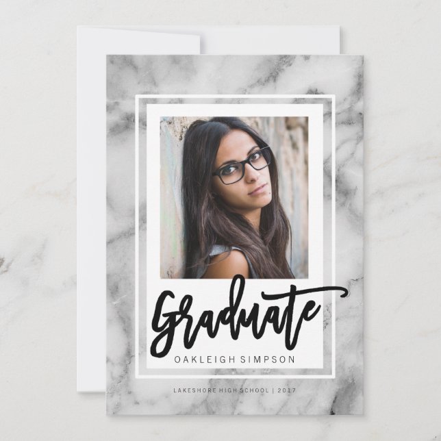 Anúncio de Formando da Tipografia Chic Marble (Frente)