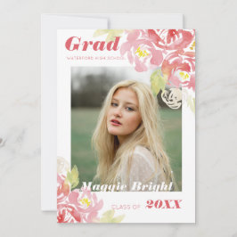 Anúncio de Formando de Aquarela Floral Moderna