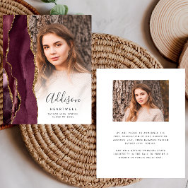 Anúncio de Formando de Foto Agate Burgundy Orçamen