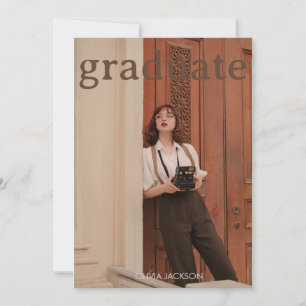 Anúncio de Formando de Foto de Graduação de Script