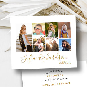 Anúncio de Formando de Foto de Script Dourado Mode