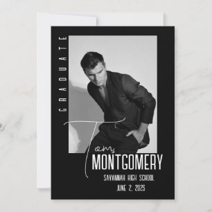 Anúncio de Formando de Foto Preto Simples