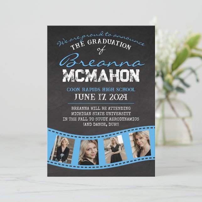 Anúncio de Formando de quadro de aviso em fita azu (Criador carregado)