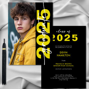 Anúncio de Formando de Tipografia Amarela Moderna