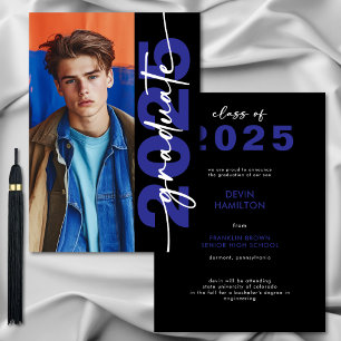 Anúncio de Formando de Tipografia Azul Moderno