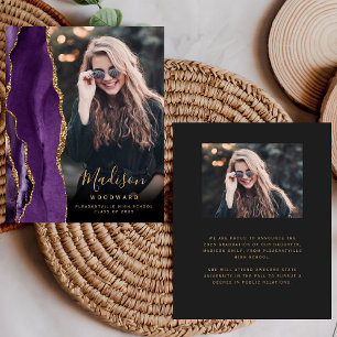 Anúncio de Formando Escuro de Foto do Agato Roxo d