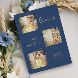 Anúncio de Formando Pré-K com Três Fotos