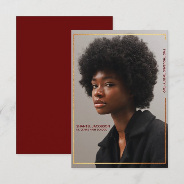 Anúncio de Formatação de Fronteira Dourada Simples (Frente/Verso)