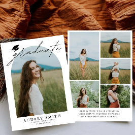 Anúncio de Formatura com Arco Boho Moderno 6 Fotos