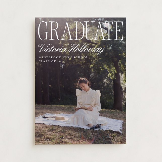 Anúncio de Formatura com Duas Fotos Old Money (Criador carregado)
