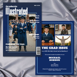 Anúncio de Formatura com Foto Azul da Revista Four