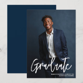Anúncio de Formatura com Foto Azul Simples 2026