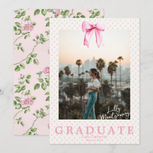 Anúncio de Formatura com Foto Cottagecore Coquette