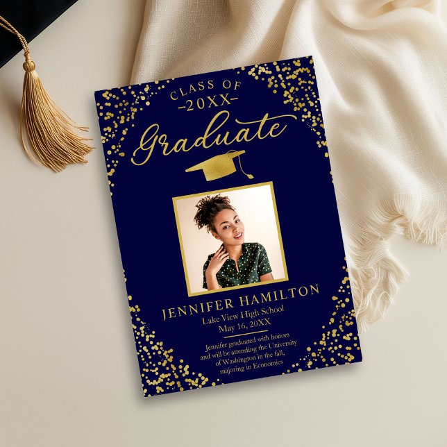 Anúncio de Formatura com Foto de Graduado em Direi (Criador carregado)