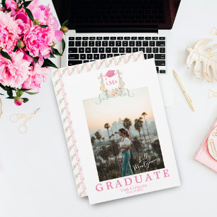 Anúncio de Formatura com Foto de Monograma de Arti