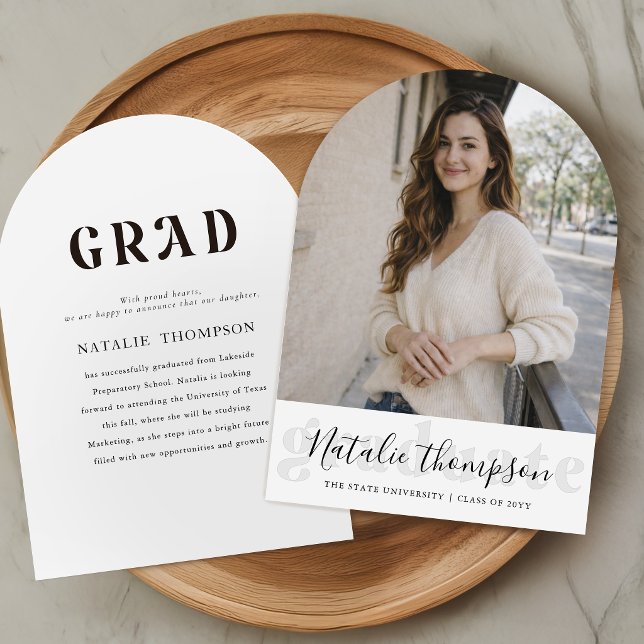 Anúncio de Formatura com Foto do Elegant Arch (Criador carregado)