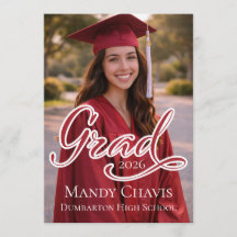 Anúncio de Formatura com Foto e Convite Parcial