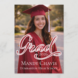 Anúncio de Formatura com Foto e Convite Parcial