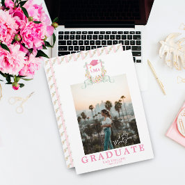 Anúncio de Formatura com Foto e Monograma de Artis