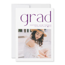 Anúncio de Formatura com Foto e Tipografia Minimal