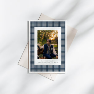 Anúncio de Formatura com Foto Elegante Xadrez