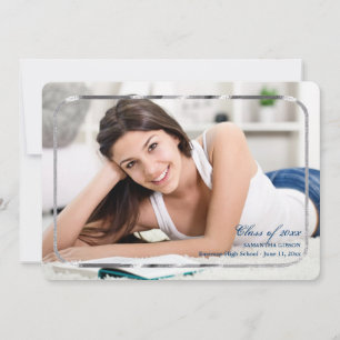 Anúncio de Formatura com Foto em Moldura de Prata 