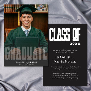 Anúncio de Formatura com Foto em Tipografia Modern
