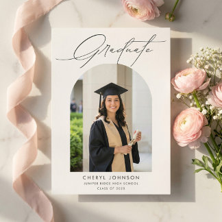 Anúncio de Formatura com Foto Minimalista Moderna