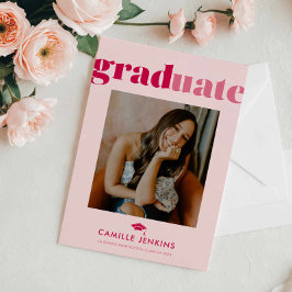 Anúncio de Formatura com Foto Minimalista Moderna