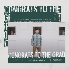Anúncio de formatura com foto moderna e esverdeada