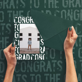 Anúncio de formatura com foto moderna e esverdeada