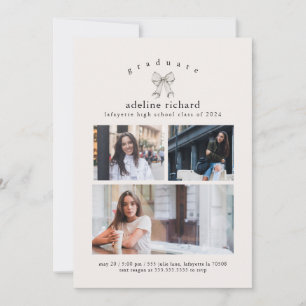 Anúncio de Formatura com Laço Coquette