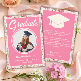 Anúncio de Formatura com Laços e Fitas Listrados R