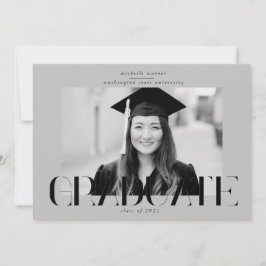 anúncio de formatura com letra moderna elegante