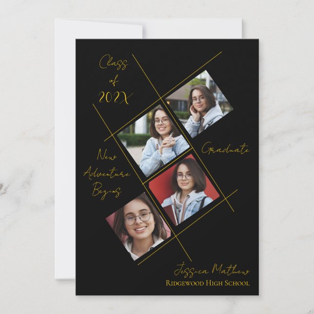 Anúncio de Formatura com Múltiplas Fotos da Turma  (Frente)