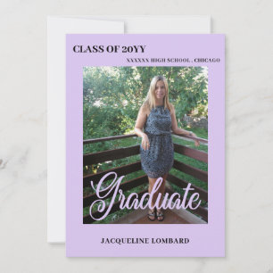 Anúncio de Formatura com Roteiro de Foto Lavanda