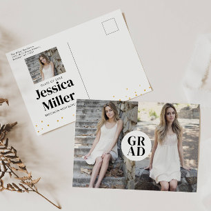 Anúncio de Formatura com Tipografia de Pontos Dour