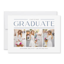 Anúncio de Formatura com Três Fotos e Tipografia M