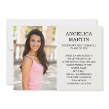 Anúncio de Formatura de 2 Lados com 3 Detalhes de 